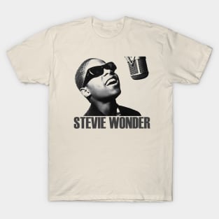 Stevie Wonder Black Record T-Shirt